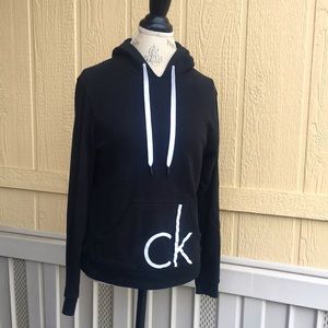 Calvin Klein Black Hooded Sweatshirt/Sleepwear   size Medium